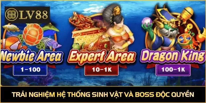 Trải nghiệm hệ thống sinh vật và boss độc quyền