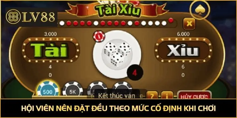 Hội viên nên đặt đều theo mức cố định khi chơi